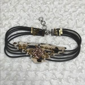 Boho Western Style Cow Print Leather Belt